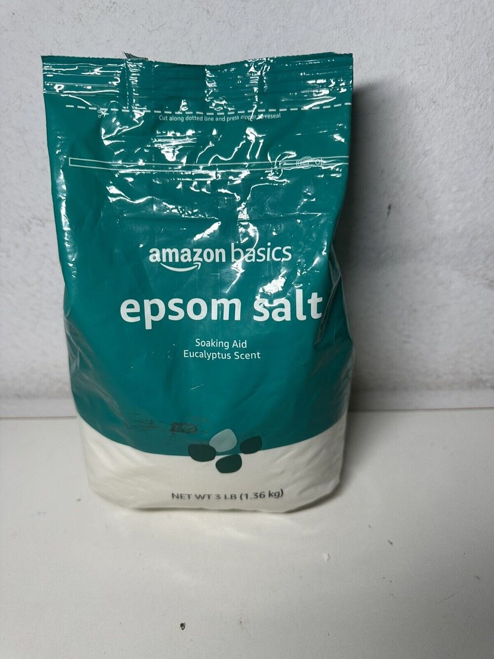 Pack of 2, 3 Pound Amazon Basics Epsom Salt Soaking Aid, Eucalyptus Scented